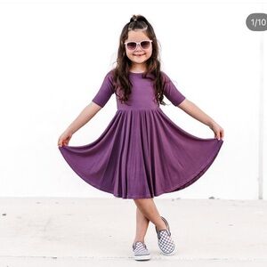Millie & Roo Ribbed Bamboo Twirl Dress